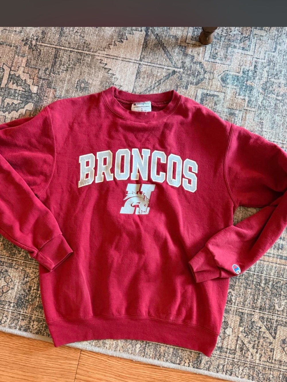 Champion Maroon Broncos Crewneck Sweatshirt